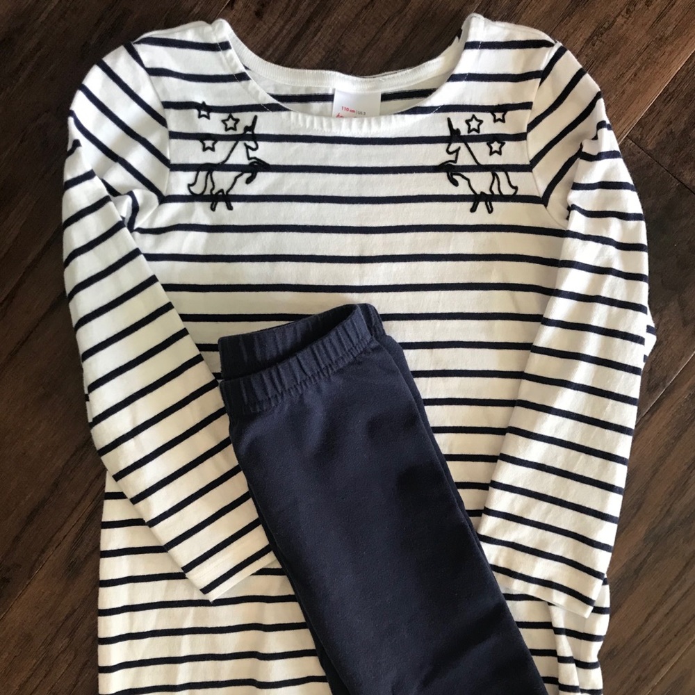 Hanna Andersson Girls Dress with Leggings